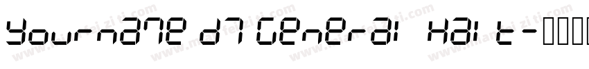 Yourname D7 General Halt字体转换